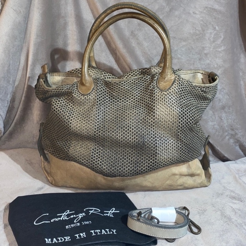 Costanza Rota Distressed Hobo Distressed Tan Women's Bag